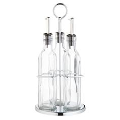glass oil & vinegar 3 bottle set