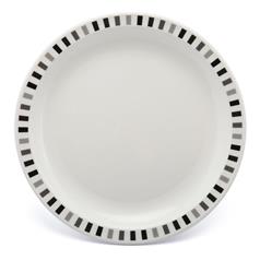 Polycarbonate Plate With Black And Grey Stripes, 23cm
