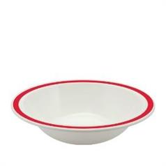 17.3cm Red Duo Band Bowl