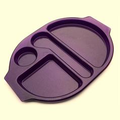 Polycarbonate Large Meal Tray Purple Sparkle