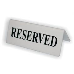 Reserved Signs Black on White