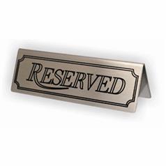Reserved Signs Stainless Steel