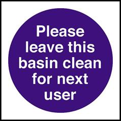 Leave Basin Clean