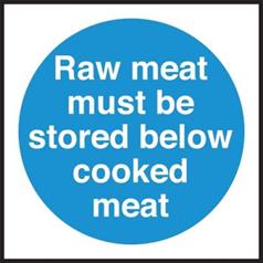 Raw Meat Store Below Cooked Meat