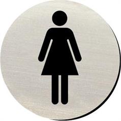 Silver Door Ladies Toilet Sign