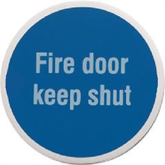 Silver Door Fire Door Keep Shut