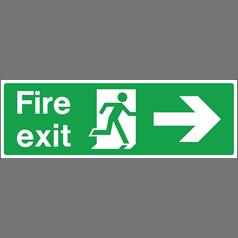 Fire Exit Arrow Right - Self Adhesive