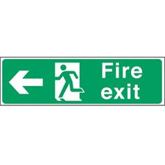 Fire Exit Arrow Left - Self Adhesive
