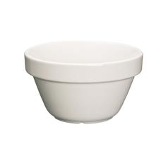 white stoneware pudding basin