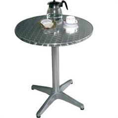 stainless steel round bistro table