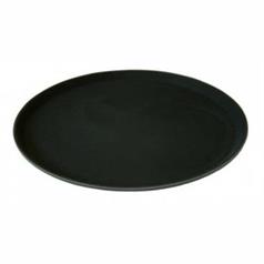 non-slip polypropylene black tray round 14inch