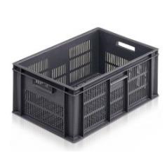 Perforated Grey Stacking Container