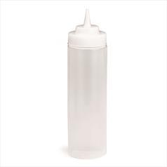 CLEAR WIDE MOUTH SAUCE BOTTLE 12oz