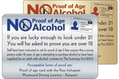 No alcohol under the age of 18 sign