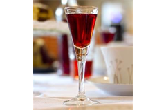 a full liqueur and sherry glass 