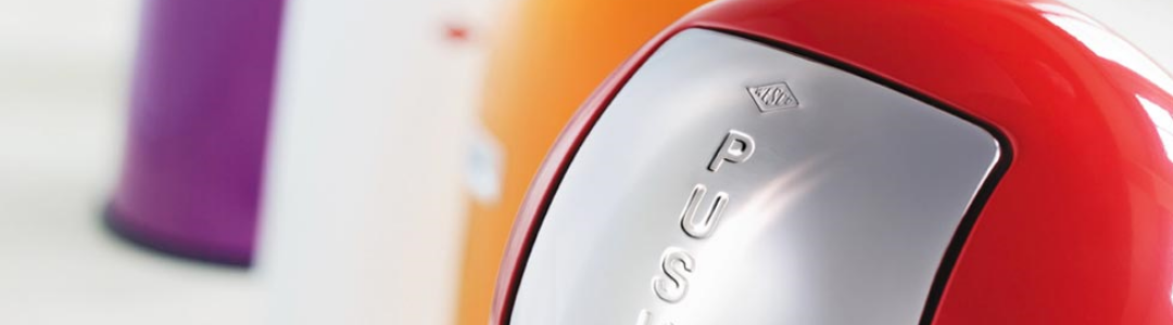 red bin with silver pusher
