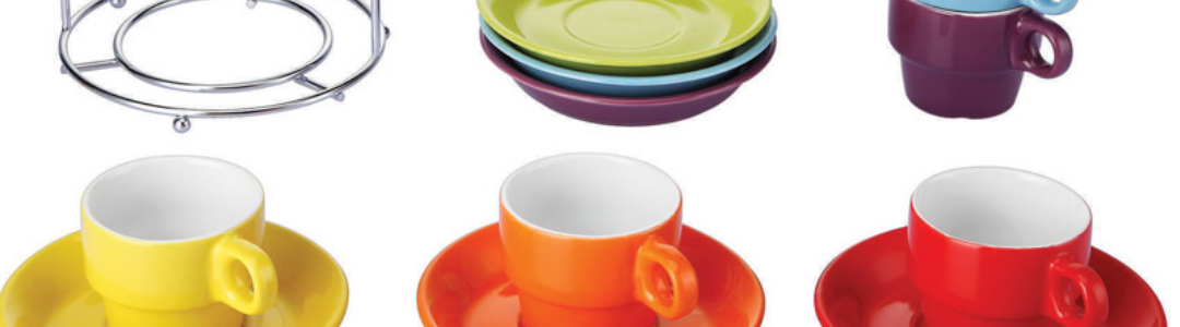 colourful espresso set