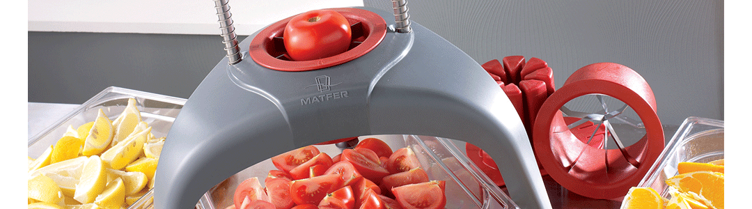 variety of vegetable cutters and wedges