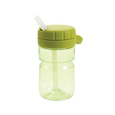 twist top water bottle, green