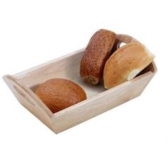 small wooden bread basket 31 x 13.5 x 6.5cm