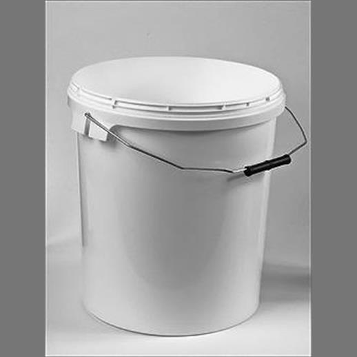 20 Litre White Plastic Bucket with Lid and Handle - Dentons
