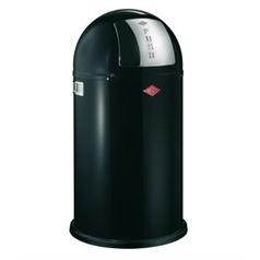Pushboy 50 ltr Waste Bin Black