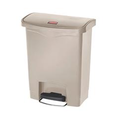 rubbermaid slim jim step-on bin, front step style 30l beige