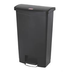 rubbermaid slim jim step-on bin, front step style 68l black