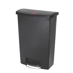 rubbermaid slim jim step-on bin, front step style 90l black