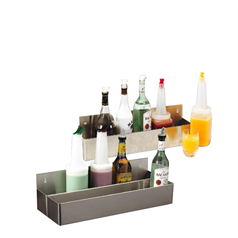 Stainless steel speed rail 42". 10 bottle.