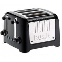 4 Slot Lite Toaster - Black Gloss