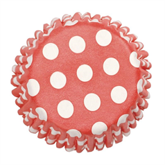 Red Spot Printed Cake cases