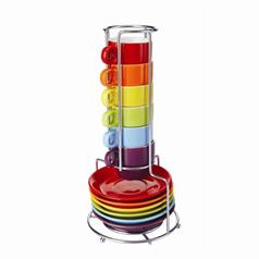 Colourful Stacking Espresso Set