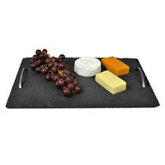 Slate Tray Chrome Handles 40 x 28cm