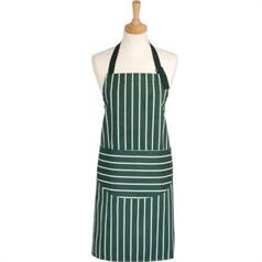 Classic Butchers Stripe Adult Apron, Racing Green