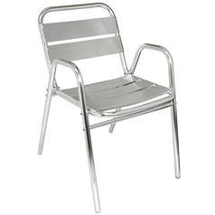 Stacking Aluminium Chair With Arched Arms (Pack of 4)