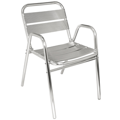 Stacking Aluminium Chair With Arched Arms (Pack of 4)