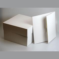 Flat Packed Cake Box and Lid - Square