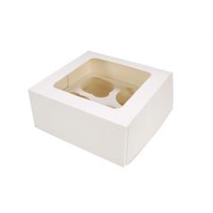 White 4 Cupcake/Muffin Box