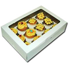 White 12 Cupcake/Muffin Box