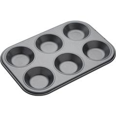 Non-Stick Six Hole Shallow Baking Pan