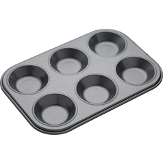 Non-Stick Six Hole Shallow Baking Pan
