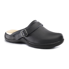 Toffeln Black Clog With Strap, Size 40