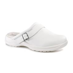 Toffeln White Clog With Strap