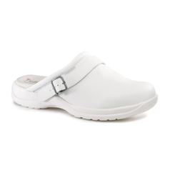 Toffeln White Clog With Strap, Size 41