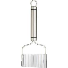 Oval Handled Stainless Steel Crinkle Chip Cutter