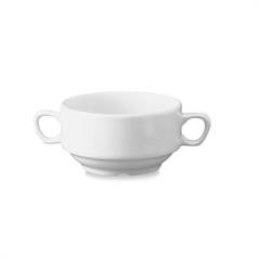 Churchill White Consomme Bowl, With Handles, 11.5cm/4.5
