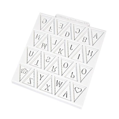 alphabet bunting icing mould
