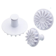 Sweetly Does It Set of Three Sunflower Fondant Plunger Cutters