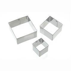 Set of 3 Square Fondant Cutters